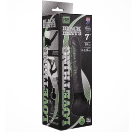 Фаллос-насадка Lovething Black Bent 3