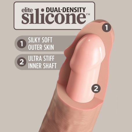 Фаллос-вибратор 7" Vibrating Silicone Dual Density